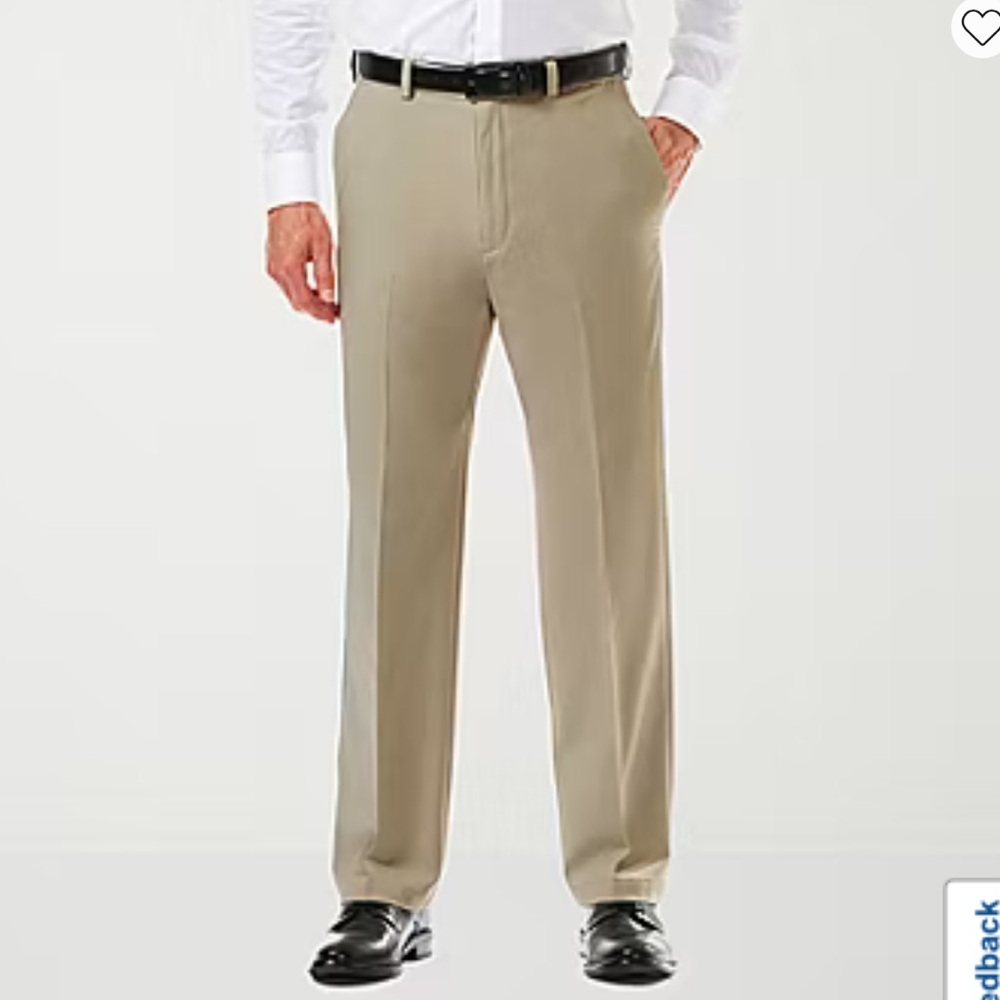 Haggar Cool 18 Pro Mens straight Fit Flat Front Pant khaki 34x30